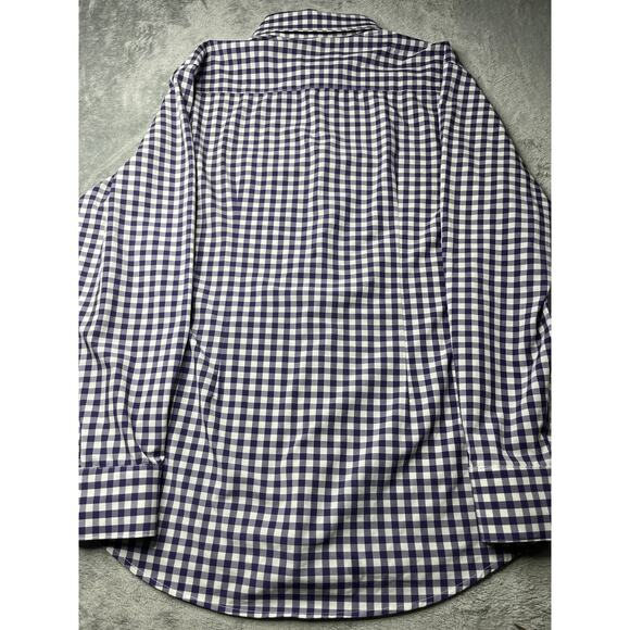 Mizzen + Main Shirt Men’s medium Leeward Trim Performance Stretch Gingham Purple - Picture 3 of 7